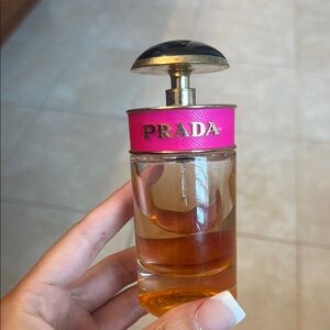 Prada Pink and Gold Fragrance Bottle